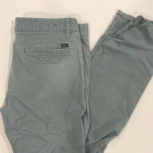 RVCA size 36 All time Chino blue-green khakis